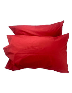 Set 2 almohadas pellon con 2 fundas rojas pasión