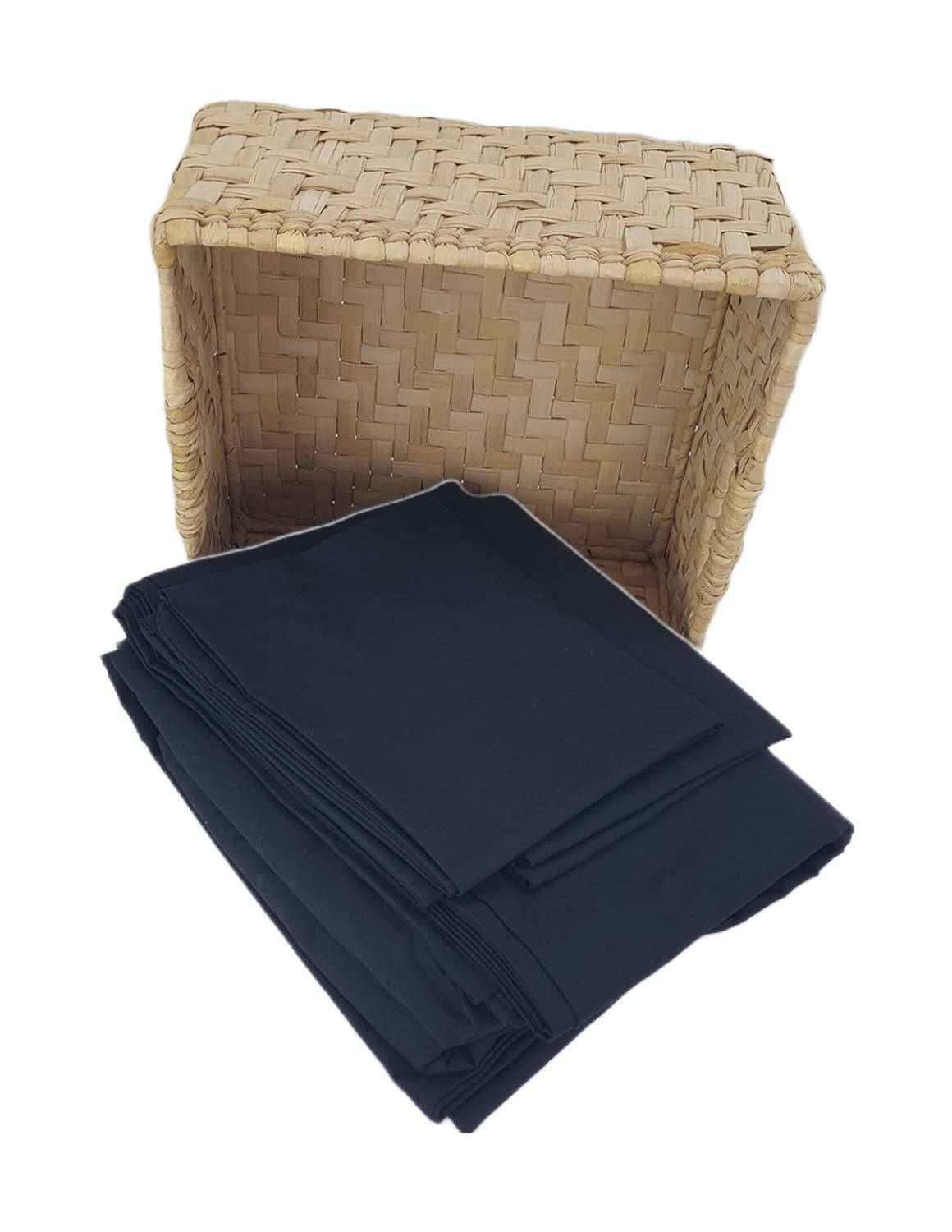 Almoda Set de sabanas Almoda Negro Indivudual (plana, cajón y y 1 funda) – ALMODA