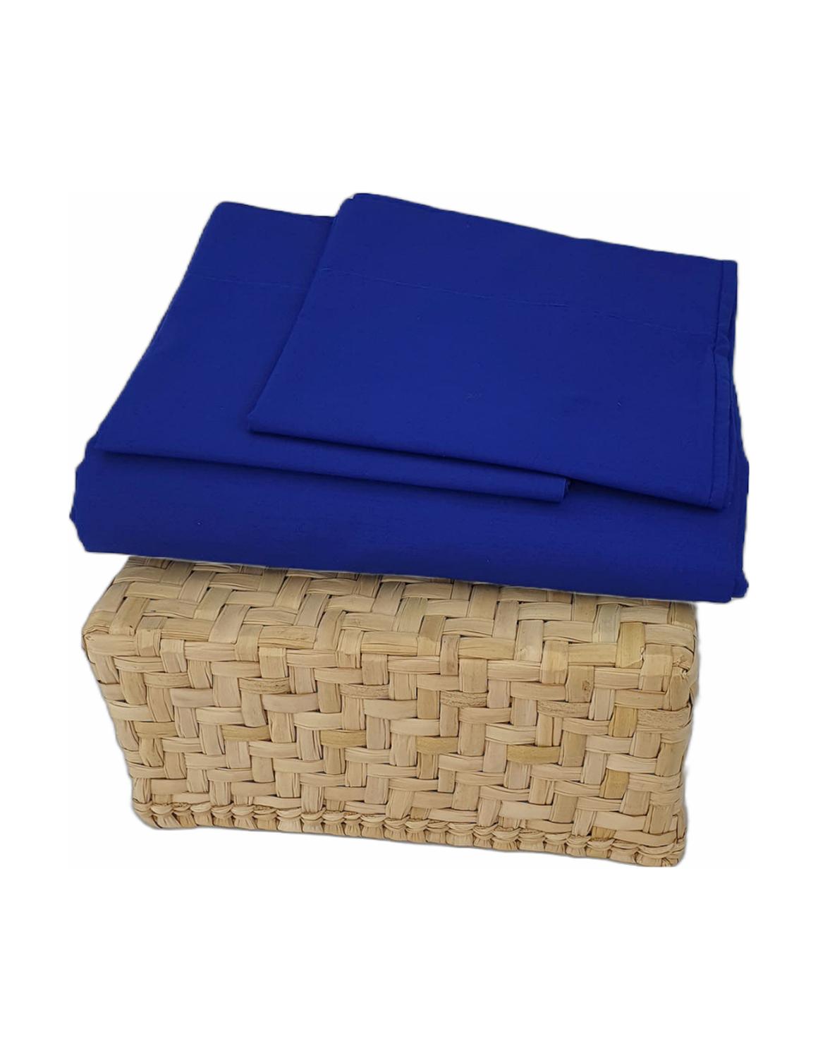 Almoda Set de sabanas Almoda Azul Rey King Size (plana, cajón y 2 funda) – ALMODA